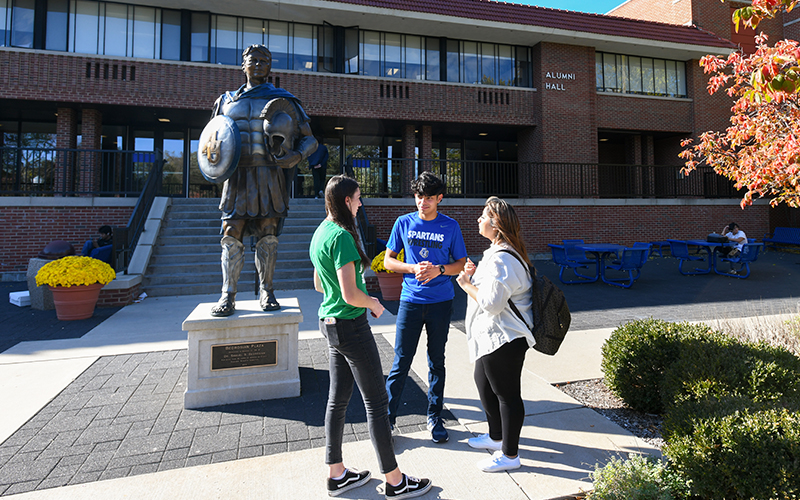 Students on campus