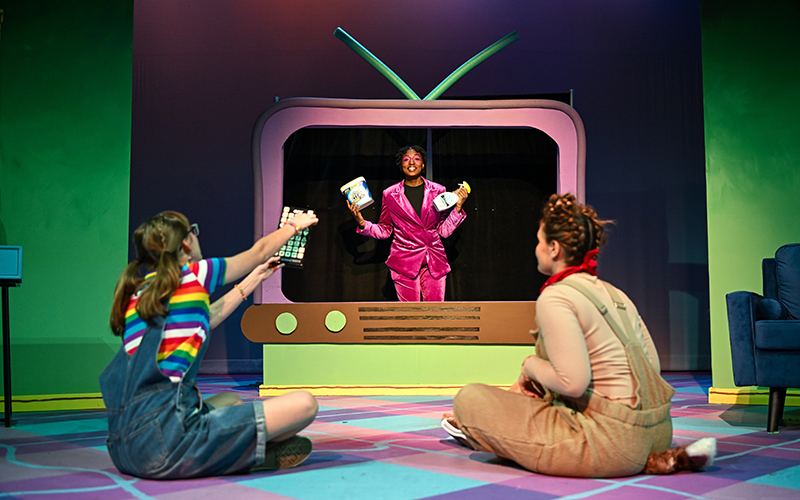 students perform 'Dragons Love Tacos' in Perry Theatre