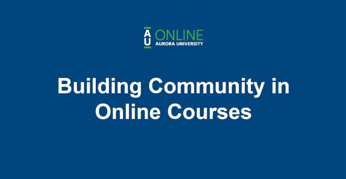 Building Community in Online Courses