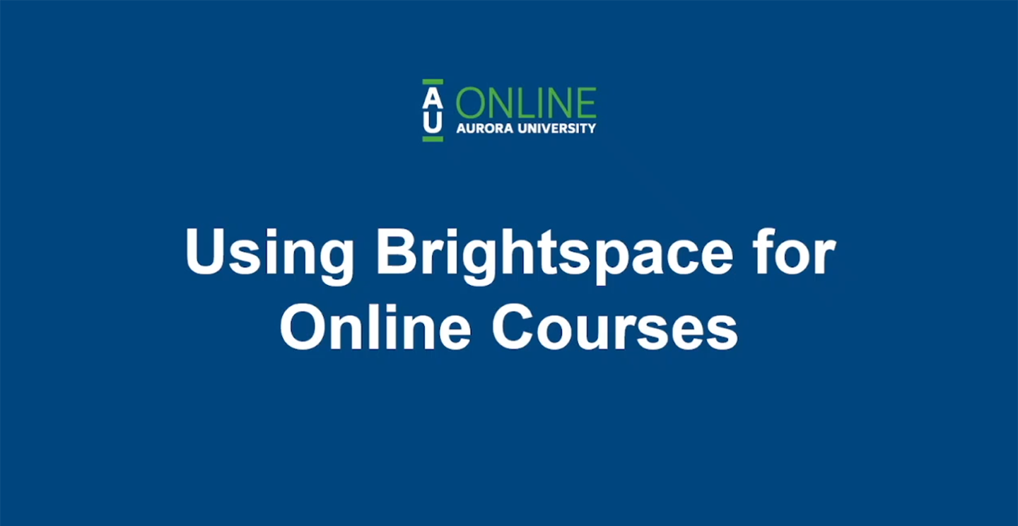 Using Brightspace for Online Courses